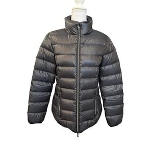 Malvin Hamburg Germany Puffer Jacket S Grey Down Insulated Coat Quilted Full Zip